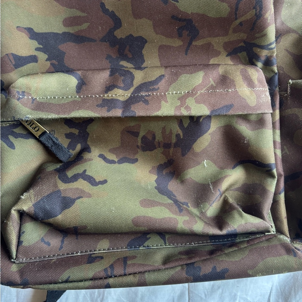 Polo by Ralph Lauren Camouflage Backpack with Orange Logo - Picture 5 of 9
